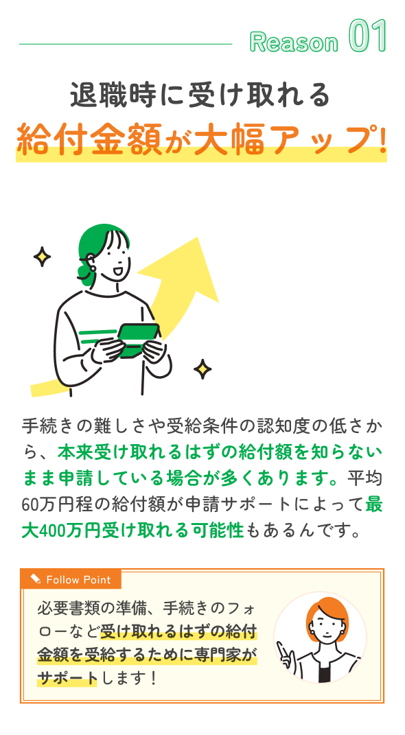 給付金額が大幅アップ